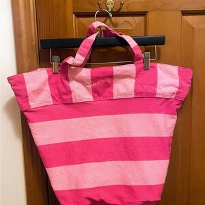 Victoria's Secret Pink Striped Tote Bag 2010 Limited edition